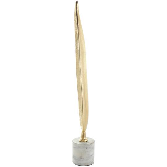 CosmoLiving by Cosmopolitan 2ft. Gold Aluminum Leaf Sculpture